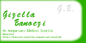 gizella banoczi business card